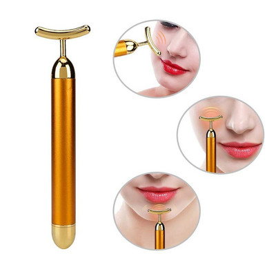 Beauty Bar 24k Golden Pulse arcmasszírozó karcsúsító arc pop 24k arany színű vibrációs 3d arc görgős szemmasszázs eszköz