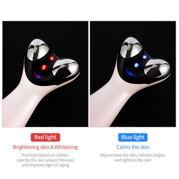 Ραδιόφωνο RF Red&Blue Light 42℃ Heating Therapy Eye Massager Remove Dark Circle Eye Bags Eye Wrinkle V-face Lifting Lip Care Συσκευή