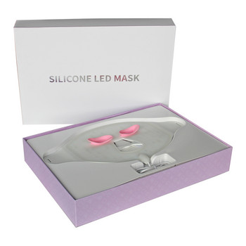 Νέες μάσκες προσώπου σιλικόνης 7 χρωμάτων LED Photon Neck Red Light Therapy Full Face Mask για αναζωογόνηση δέρματος κατά της γήρανσης