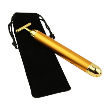 Energy 24K Gold T Beauty Bar Facial Roller Massager σε σχήμα T Energy Beauty Bar Εργαλείο ανύψωσης προσώπου συσφιγκτικό μασάζ προσώπου