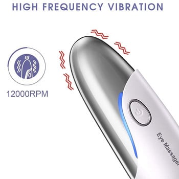 Sonic Eye Care Massager με θερμαινόμενο και κραδασμό Αντιγηραντικό μασάζ προσώπου Εργαλεία περιποίησης δέρματος για μαύρους κύκλους σακούλες ματιών πρήξιμο