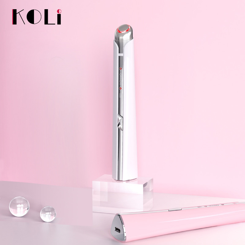 KOLI elektromos szemmasszírozó pálca Újratölthető szem toll eszköz Csökkenti a sötét karikákat, fokozza a keringést Sonic Vibration Magic Stick