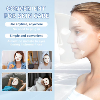 Силиконова маска за лице 7 цвята LED светлинна терапия Красота на лицето Подмладяване Лечение против бръчки Грижа за кожата Led маска
