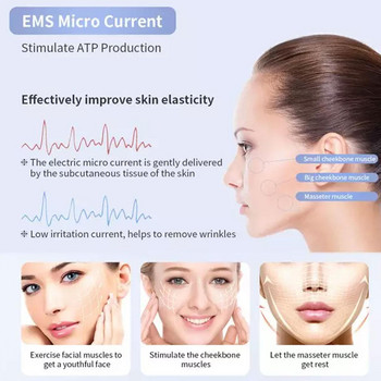 Микро ток Инструмент за отслабване на лице Инструмент за масаж на лице V-face Устройство за красота за повдигане и стягане на двойната брадичка