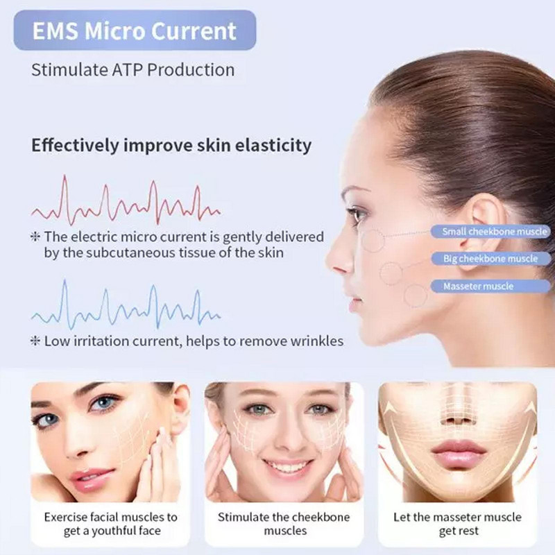Micro Current Face Karcsúsító Műszer Arcmasszázs Műszer V-arc Beauty Készülék a dupla áll emeléséhez és feszesítéséhez
