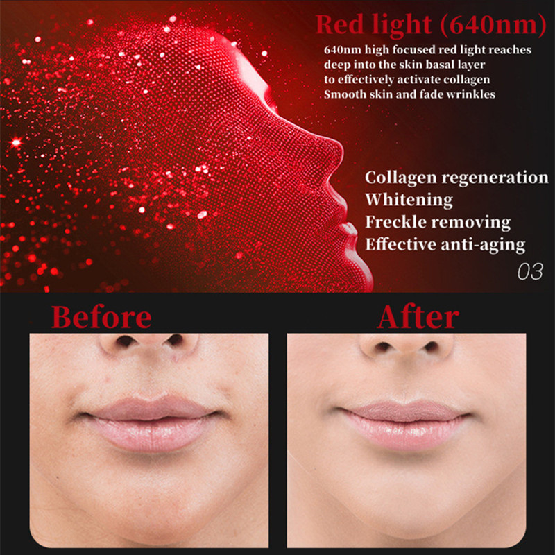 2023 Infraraudonųjų spindulių Iight Therapy veido kaukė Lanksti silikoninė kaukė Rejuvenecimiento veido terapinė kaukė Pdt Anti Wrinkle Machine