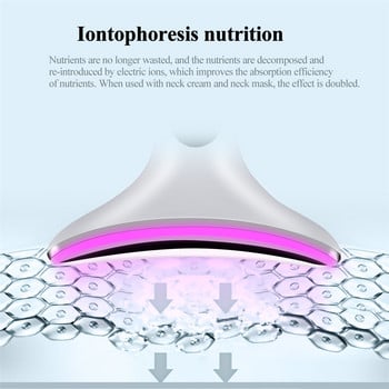 Συσκευή ομορφιάς λαιμού CkeyiN Hot Compress EMS Μασάζ αδυνατίσματος λαιμού LED Photon Αναζωογόνηση δέρματος προσώπου Light Therapy Face Lifting