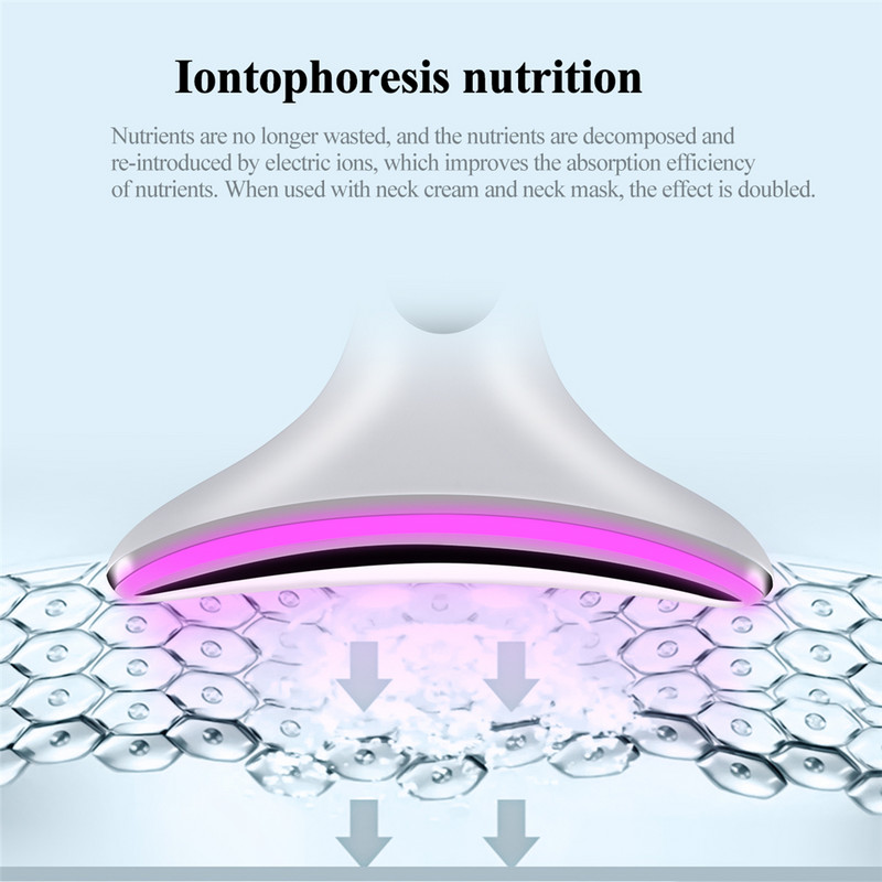 CkeyiN Hot Compress Uređaj za uljepšavanje vrata EMS Masažer za mršavljenje vrata LED Photon Pomlađivanje kože lica Svjetlosna terapija Lifting lica