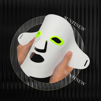 New Arrival Soft Silicone LED Mask 7 Color Led Therapy Photon Mask with Neck Face Massager Skin Rejuvenation Anti Acne Wrinkle