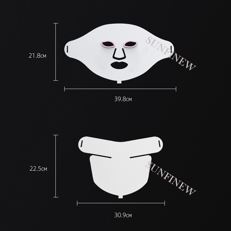 New Arrival Soft Silicone LED Mask 7 Color Led Therapy Photon Maszk Nyak Arc Masszírozó Bőrfiatalítás Anti Akne Ránc
