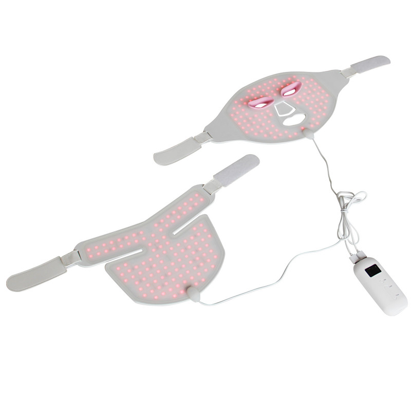 Anti-senėjimo grožio veido SPA infraraudonųjų spindulių mėlyna žalia spalvinga belaidė silicio led kaukė šviesos terapijos led veido kaukės