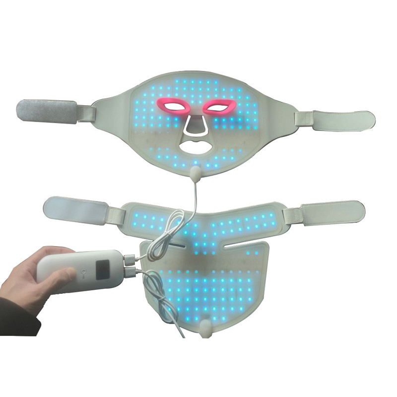 Anti-senėjimo grožio veido SPA infraraudonųjų spindulių mėlyna žalia spalvinga belaidė silicio led kaukė šviesos terapijos led veido kaukės