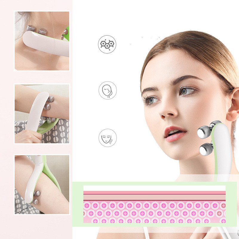LORAPO Facial Lifting Device V Face Roller Beauty Instrument Dupla álla Ránctalanító Arcmasszázs Karcsúsító V-arcápolás