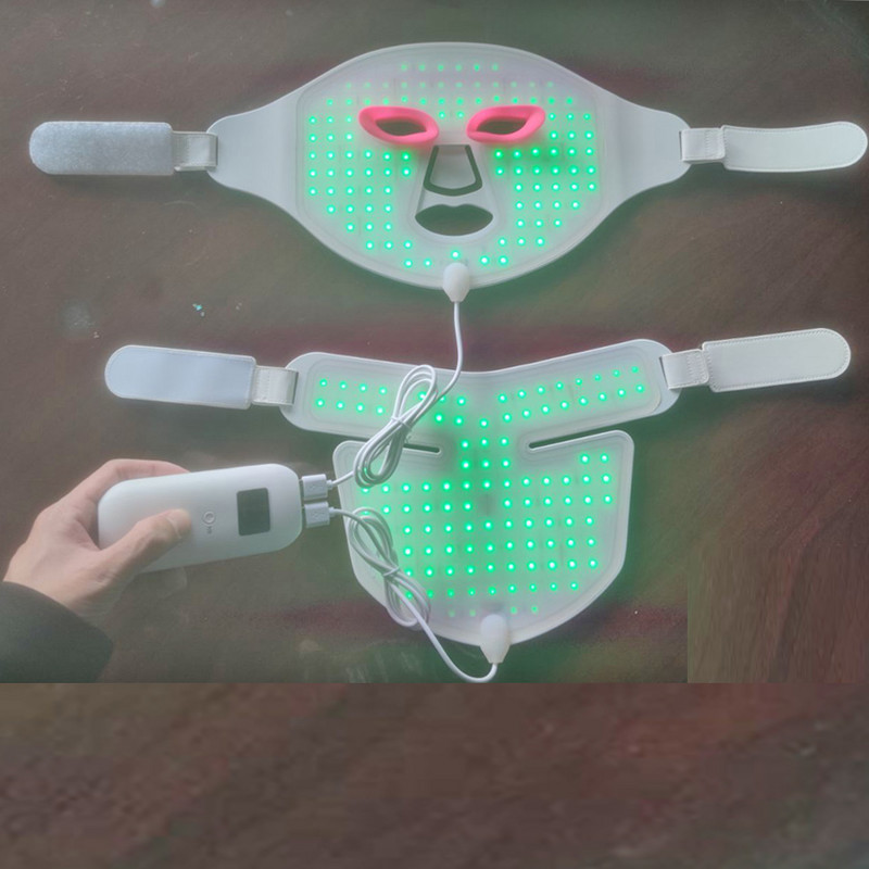 Beauty Device Face Spa Infraraudonųjų spindulių 7 spalvinga kaukė Odos priežiūra Lanksti šviesos terapijos LED veido silikoninė kaukė