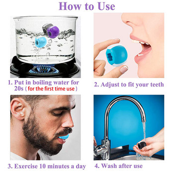 Facial Line Slimming Trainer JawLine Exerciser Chew Ball Food Grade Silicone Anti Wrinkle Beauty Muscle Training Equipment