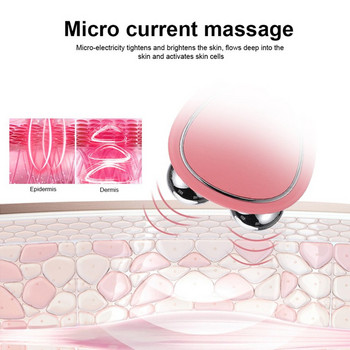 1 τεμ. USB Charging EMS Massager Microcurrent Face Lift Roller Roller Tightening Rejuvenation Skin Skin Tightening Αντιρυτιδικό