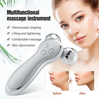 3D Roller V Face Lifting Massager Micro Current Skin Σύσφιξη Συσκευή αφαίρεσης ρυτίδων Facial Body Slimming Shaping Machine Massage