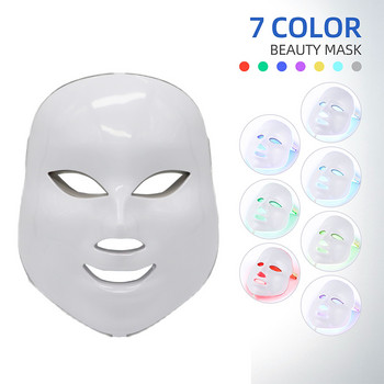 Μάσκα προσώπου LED Beauty Skin Rejuvenation Photon Light 7 Colors Mask Therapy Wrinkle Acne Tighten Skin Tool Μηχάνημα προσώπου