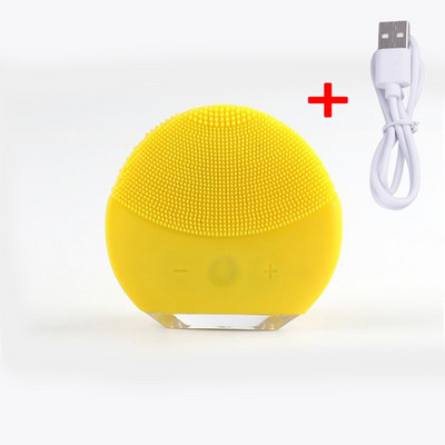 Szilikon gél tisztító rendszer Ultrahangos elektromos arctisztító kefe USB töltő vízálló Beauty Instrument arckefe