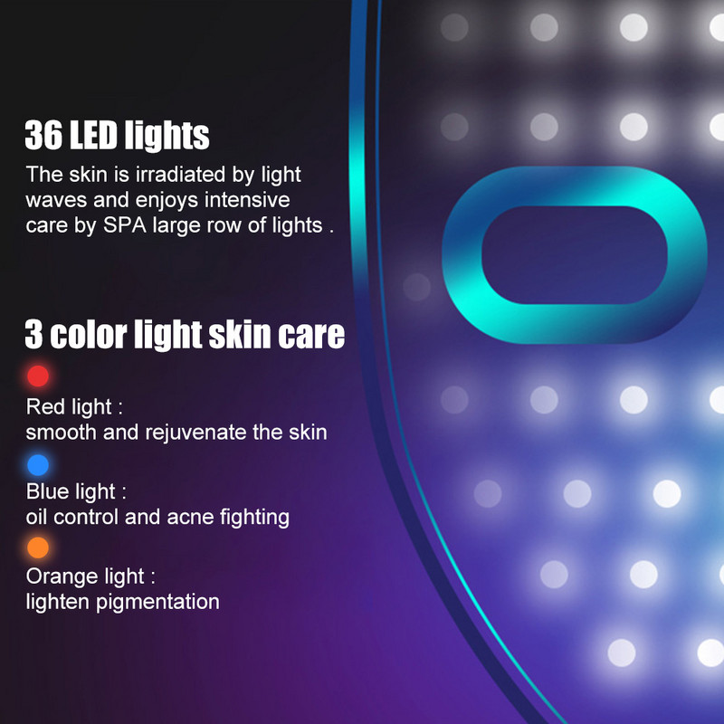 Led Face Fényterápiás Maszk Arcmaszk Gép Luminoterápia Mezoterápia Bőrfiatalító Ráncfeszesítő Kozmetológiai eszközök