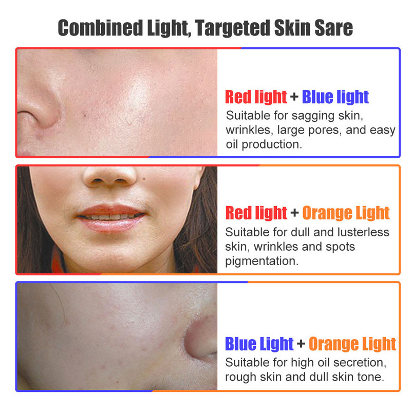 Led Face Fényterápiás Maszk Arcmaszk Gép Luminoterápia Mezoterápia Bőrfiatalító Ráncfeszesítő Kozmetológiai eszközök