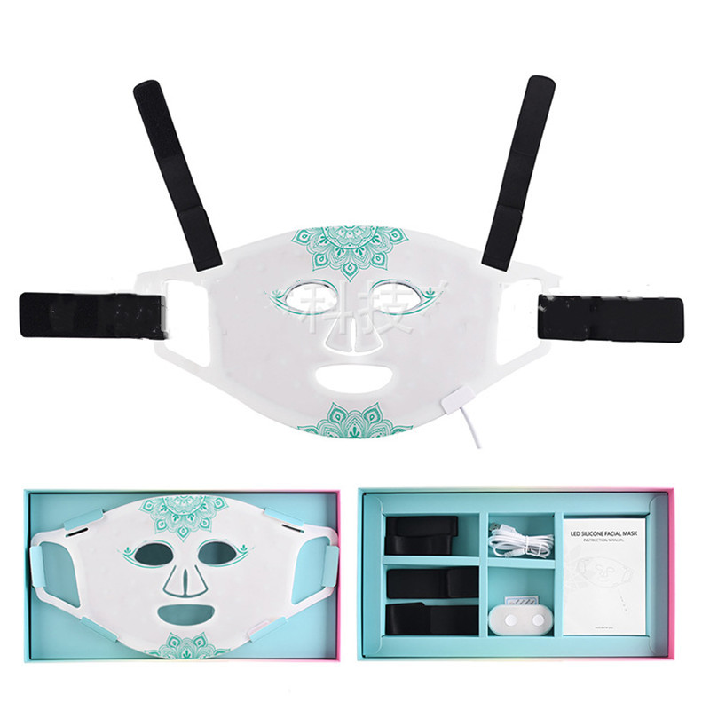 Fleksibilna silikonska LED maska za lice u 4 boje Svjetlosna terapija protiv starenja LED MASKA za bore Pomlađivanje Zatezanje Njega kože