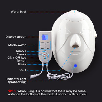 Beauty Face Mask Portable Nano Ultrasonic Atomization Intelligent Face Steam Mask Skin Tightening Hydrating Led Light Therapy