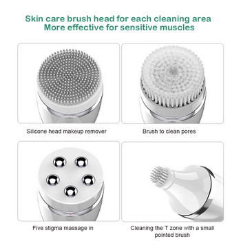Резервни четки за почистване на лице 4 глави, съвместими само с този тип четка за почистване на лице Аксесоари за почистваща четка