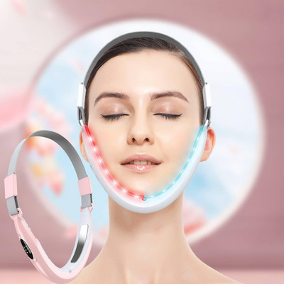 EMS Facial Lifting Device LED Photon Therapy Arc Karcsúsító Műszer Vibrációs Masszázs Chin Line Lift V Double Belt Massag T0C5