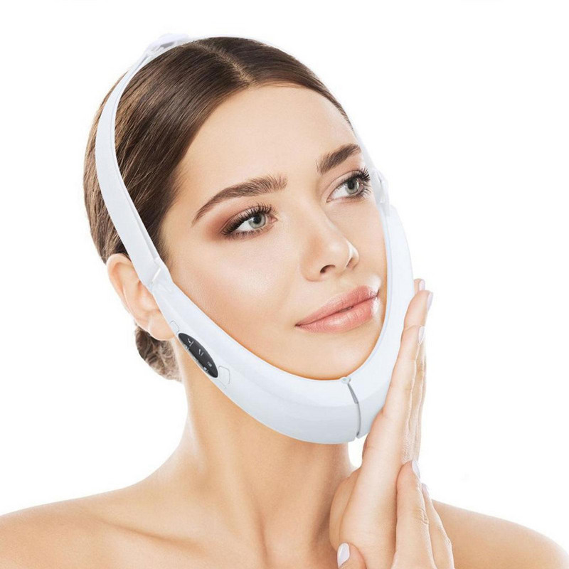 EMS Facial Lifting Device LED Photon Therapy Arc Karcsúsító Műszer Vibrációs Masszázs Chin Line Lift V Double Belt Massag T0C5