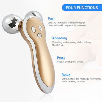 3D V Face Roller Massager 360 Rotate Thin Face Full Body Shape Massager Lifting Wrinkle Remover Face Massage Relaxation Tool