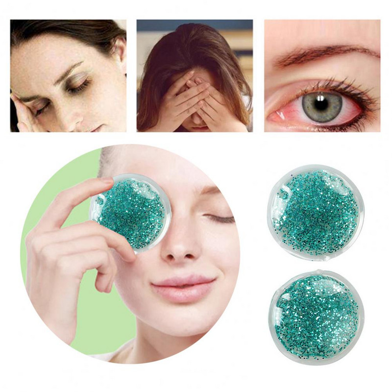 2 buc/pereche Reutilizabil Terapie Caldura Rece Pachet Gel de Prim Ajutor Ochi Cap Durere Oboseala Gel Moale Tampoane pentru Ochi Husa de dormit