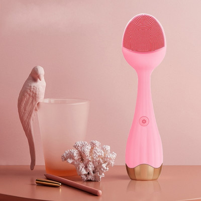 Ultrasonic Skin Care Cleaner Facial Cleansing Brush Waterproof Silicone Face Cleaner Massager Skincare Cleansing Brush