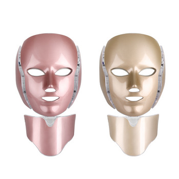 Μάσκα προσώπου 7 χρωμάτων Light LED με Αναζωογόνηση του δέρματος του λαιμού Μάσκα θεραπείας κατά της γήρανσης του δέρματος Hifu Face Skin Care Beauty Machine