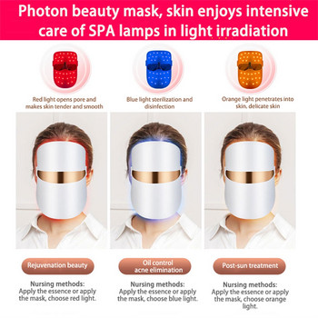LED маска за лице Photon Belleza Facial Beauty Skin Rejuvenation Masque LED Face Mask Therapy Anti Wrinkle Acne Tighten Skin Tool