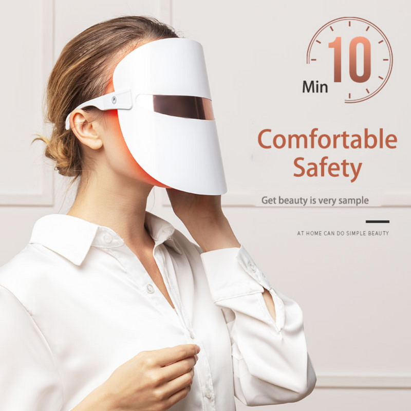 Mască facială LED Photon Belleza Frumusețe facială Masca de întinerire a pielii Mască LED Terapie antirid Acnee Instrument de strângere a pielii