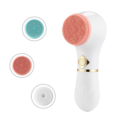 Perie electrică 3 în 1 pentru curățarea profundă a feței Perie rotativă din silicon Masoare pentru îndepărtarea punctelor negre Peeling impermeabil pentru piele Nou