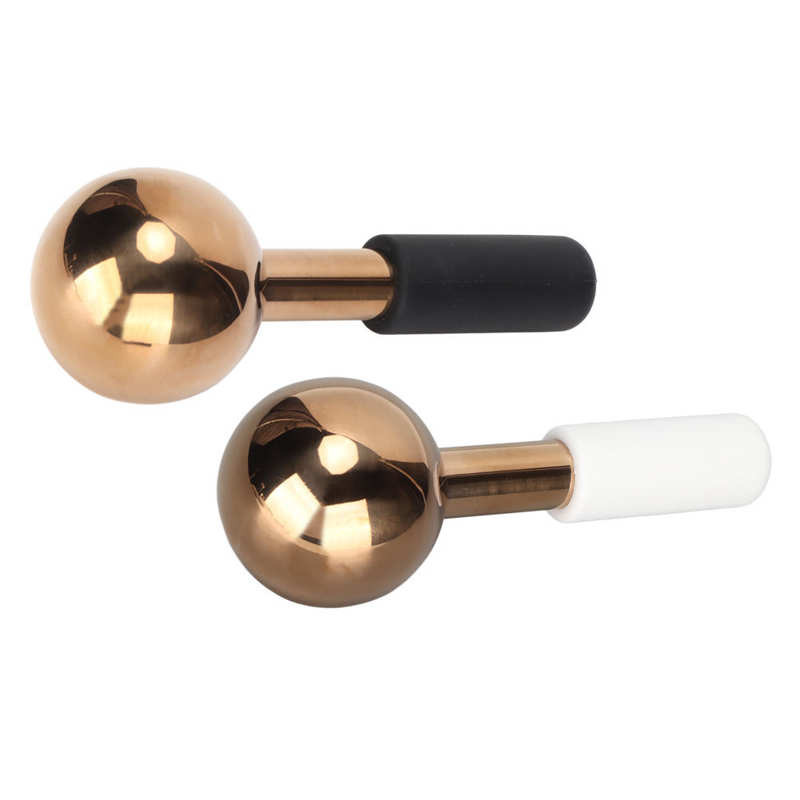 Näo jäägloobid Külm kuum roostevabast terasest näorull Nahk Beauty Spa Jahutusgloobus Massaažipall Näohooldus Cryo Freeze Stick