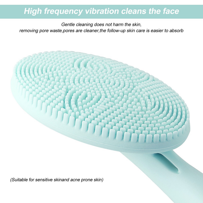 Ηλεκτρική βούρτσα καθαρισμού προσώπου Βούρτσα προσώπου σιλικόνης IPX6 Αδιάβροχο μηχάνημα καθαρισμού Μασάζ απολέπισης Εργαλεία περιποίησης δέρματος