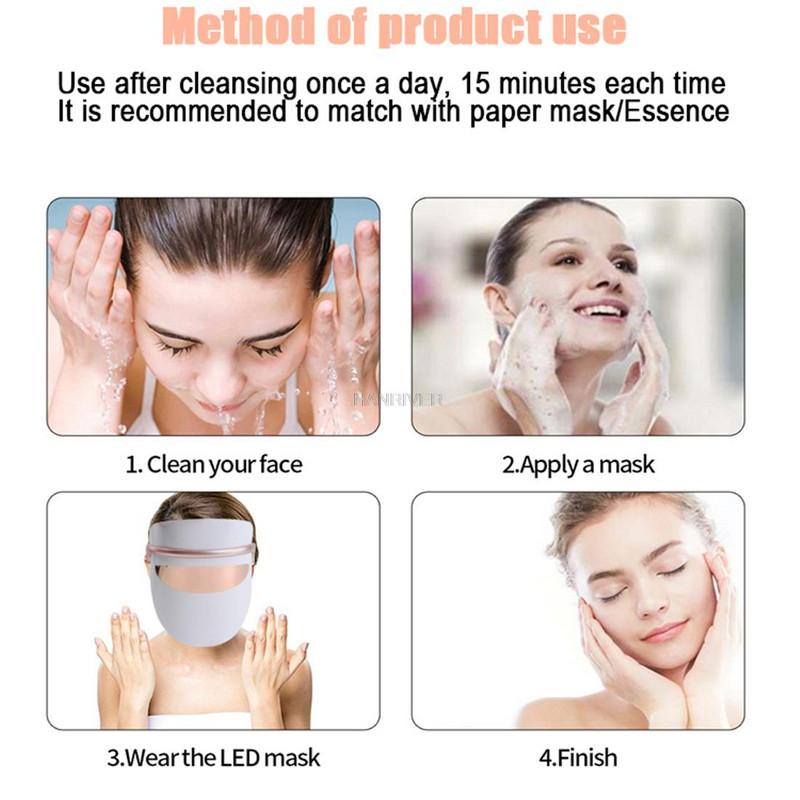 Led Masker Huidverjonging Gezichtsverzorging Gezicht Aanscherping Photon Lichttherapie Maszkoló Öregedésgátló Anti-Rimpel