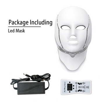 Beauty Photon LED Facial Mask Therapy 7 Colors led Skin Rejuvenation Αντιρυτιδική μάσκα ακμής προσώπου λαιμού Beauty Spa