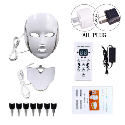 Beauty Photon LED Facial Mask Therapy 7 Colors led Bőrfiatalító Ránctalanító Akne Maszk Arc Nyak Beauty Spa