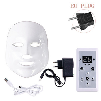 Beauty Photon LED Facial Mask Therapy 7 Colors led Bőrfiatalító Ránctalanító Akne Maszk Arc Nyak Beauty Spa