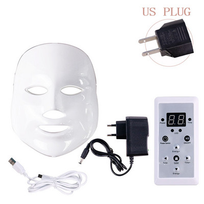 Beauty Photon LED Facial Mask Therapy 7 Colors led Bőrfiatalító Ránctalanító Akne Maszk Arc Nyak Beauty Spa