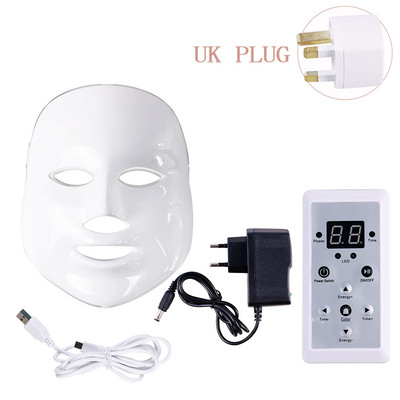 Beauty Photon LED Facial Mask Therapy 7 Colors led Bőrfiatalító Ránctalanító Akne Maszk Arc Nyak Beauty Spa