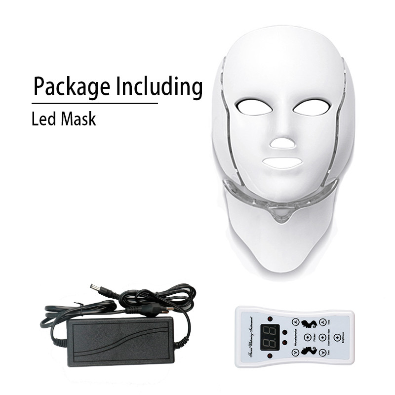 Beauty Photon LED Facial Mask Therapy 7 Colors led Bőrfiatalító Ránctalanító Akne Maszk Arc Nyak Beauty Spa