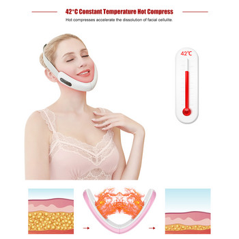 Chin V-Line Up Lift Belt Machine Red Blue LED Photon Therapy Face Slimming Vibration Massager Facial Lifting Device V Грижа за лицето