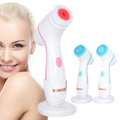 Električna četka za čišćenje lica Sonic silikonski čistač lica Čistač pora Čistač pora Skin Deep Cleaning Spin Glave četkice Spa Beauty Massage