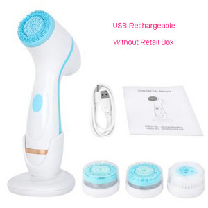 Električna četka za čišćenje lica Sonic silikonski čistač lica Čistač pora Čistač pora Skin Deep Cleaning Spin Glave četkice Spa Beauty Massage