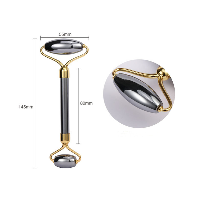Arcmasszázs Jade Roller Guasha készlet Természetes Terahertz Energy Stone Masszírozó Szem Arc Nyak Thin Lift Relax Karcsúsító eszközök